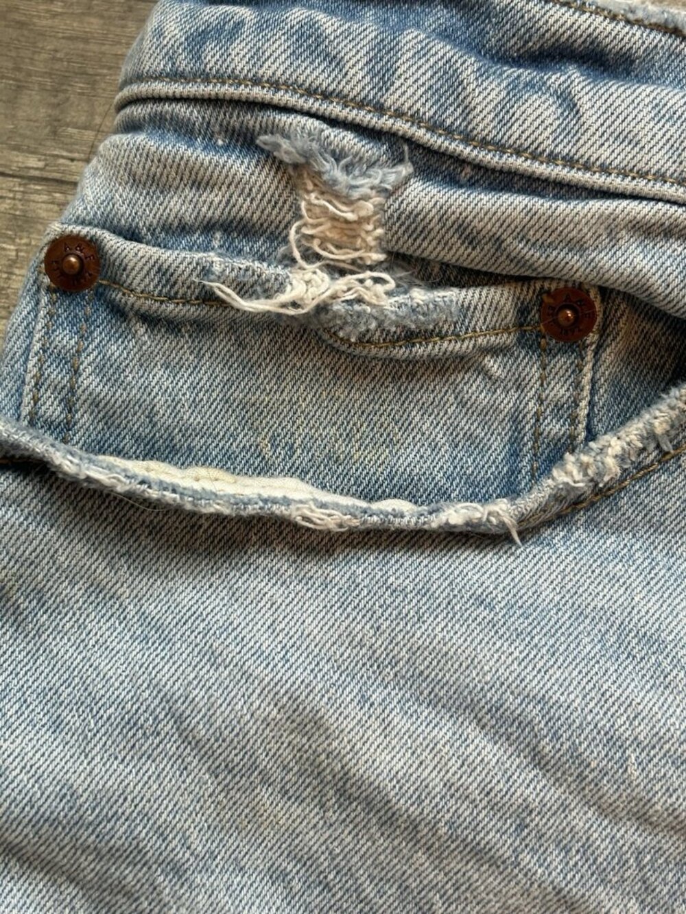 Abercrombie & Fitch Jorts Short Curve Love 35/20 Sparkle Fringe Denim Shorts Y2K - Picture 12 of 14
